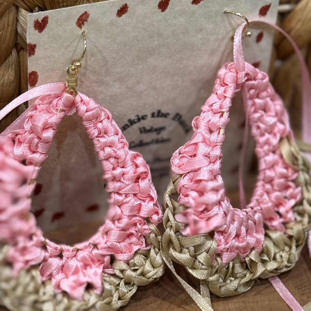 Hand crocheted boho earrings